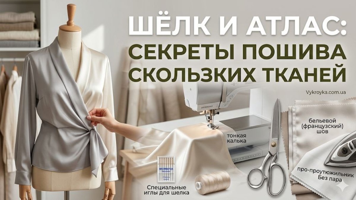 Як шити шовк та атлас: 10 секретів пошиття слизьких тканин | Vykroyka.com.ua