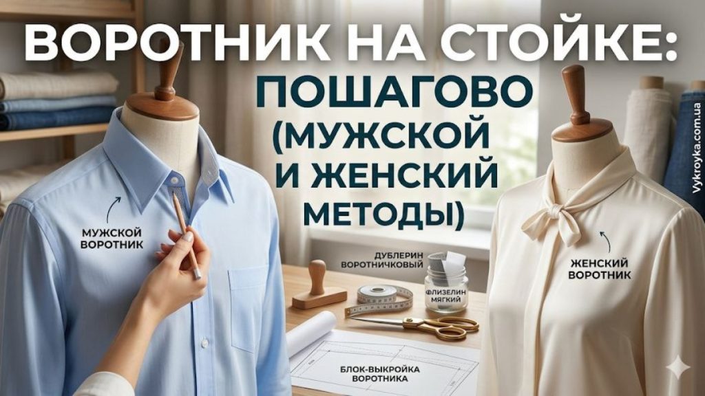 Як вшити комір на стійці: чоловічий та жіночий метод