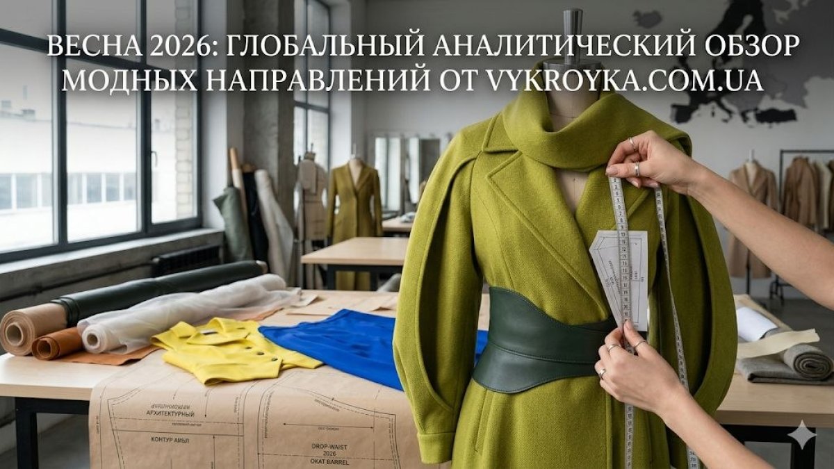 Весна 2026: Глобальний аналітичний огляд модних напрямків від Vykroyka.com.ua