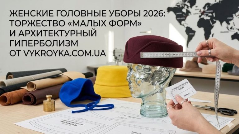 Жіночі головні убори 2026: торжество «малих форм» та архітектурний гіперболізм від Vykroyka.com.ua