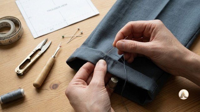 Як красиво та непомітно підшити штани вручну потайним швом: потайне підгинання низу